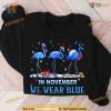 November Blue Flamingo Xmas Shirt, Family Christmas Shirt Ideas