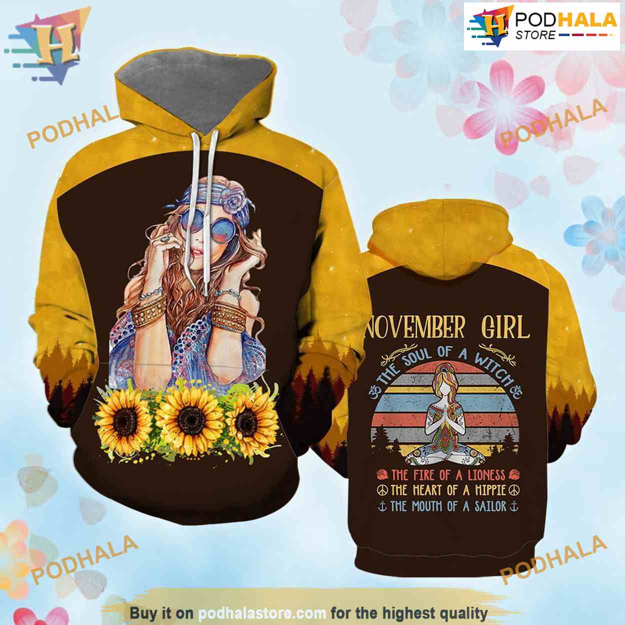 November Girl All Over Printed 3D Hoodie Sweatshirt November Girl All Over Printed 3D Hoodie Sweatshirt