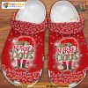 Nurse Claus Snowflakes Leopard Crocs, Creative Christmas Gifts for Nurses