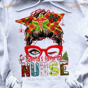 Nurse's Christmas Delight Shirt, Ideal Santa-Approved Nurse Gift