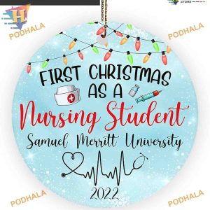 Nursing Student Custom Christmas Ornament, 2023 School Nurse Gift