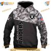 Oakland Raiders Military NFL Hoodie 3D, Durable NFL Apparel Sweatshirt