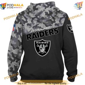Oakland Raiders Military NFL Hoodie 3D Durable NFL Apparel Sweatshirt 2
