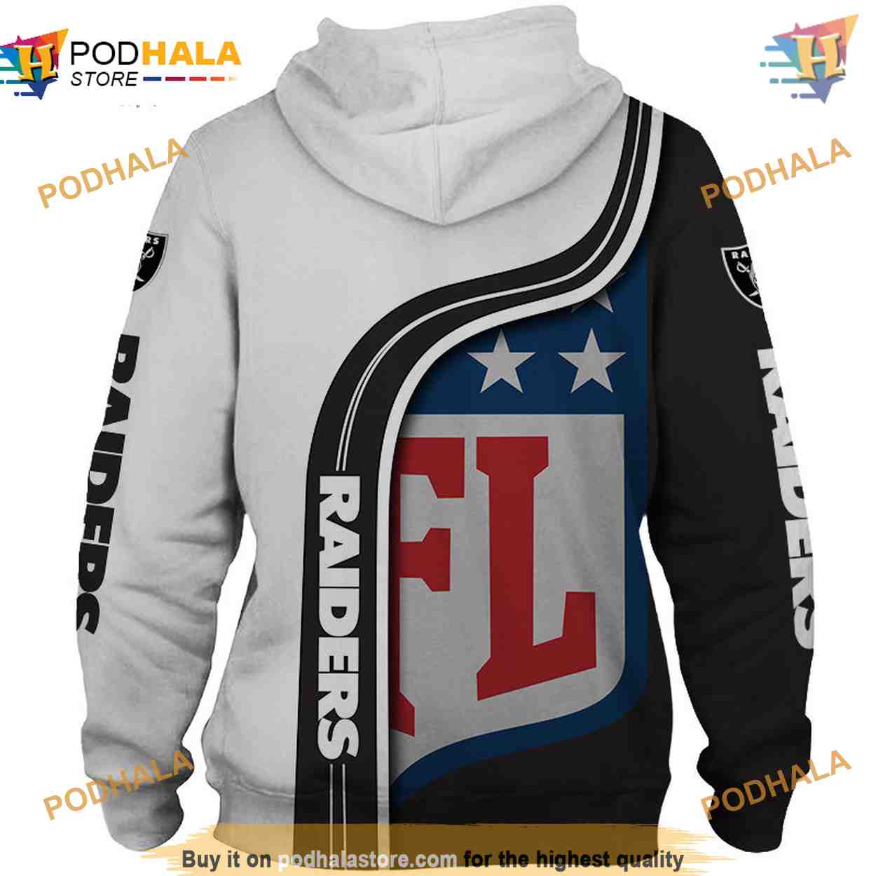 NFL Las Vegas Raiders All Over Print 3D Hoodie Halloween Horrored Gift For  Football Fans in 2023