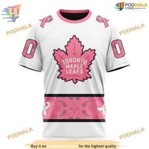 October Breast Cancer Awareness Paisley NHL Toronto Maple Leafs Hoodie 3D 3