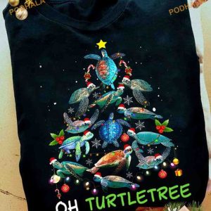 Oh Turtle Tree Xmas Shirt, Matching Family Xmas Shirt