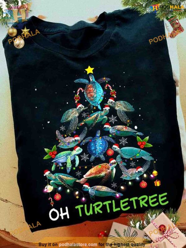 Oh Turtle Tree Xmas Shirt, Matching Family Xmas Shirt