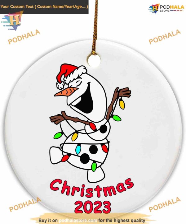 Olaf Disney Xmas Decorations Ornament, Cute 2023 Cartoon Tree Decor for Boys & Girls