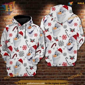 Olaf Hat Xmas 3D Hoodie, Creative Christmas Gifts