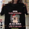 Old Woman Labrador Christmas Tee, Family Funny Christmas Shirt