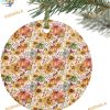 Orange Teal Pumpkin 2023 Family Christmas Ornaments
