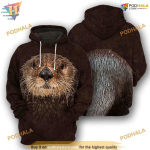 Otter Full All Over Printed Animal Costume 3D Hoodie Sweatshirt 1