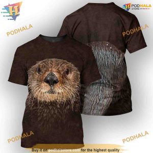 Otter Full All Over Printed Animal Costume 3D Hoodie Sweatshirt 2