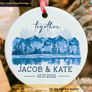 Our Christmas Together Personalized Ornament, Unique Couple's Keepsake