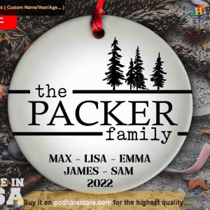 Our Family's Best Personalized Ceramic Ornament, Cherished Christmas