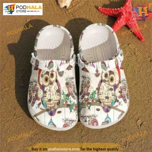 Owl Christmasband Crocs, Comfortable Owl Lovers Funny Xmas Gifts