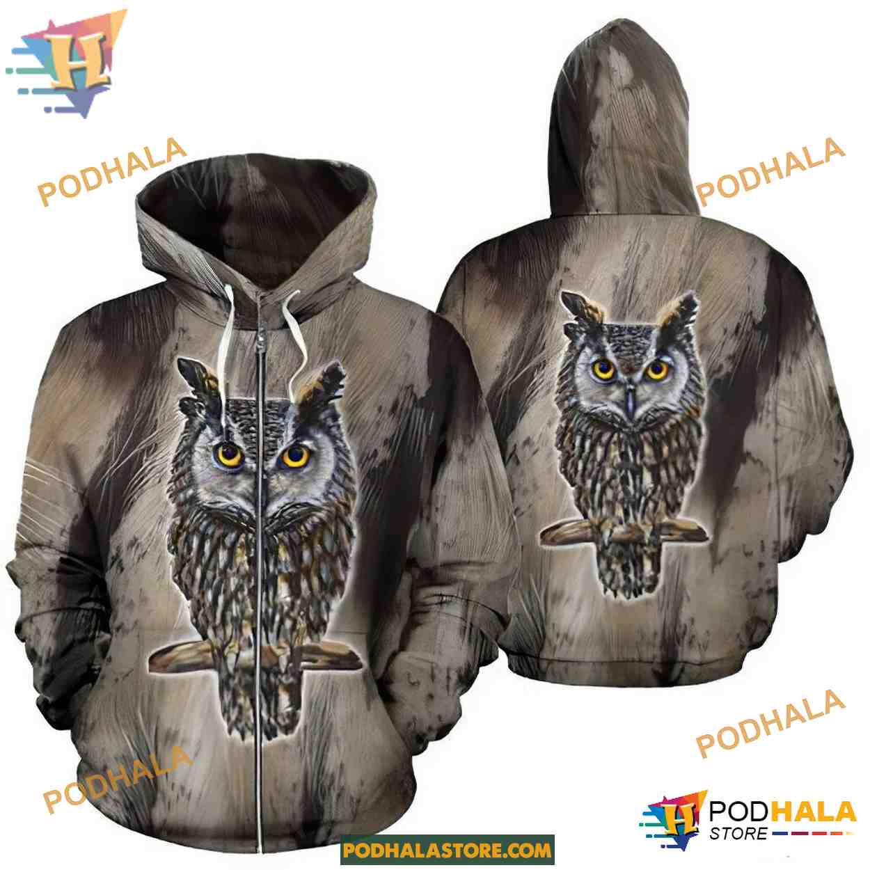 Owl Feather Art Vintage Unisex Print All 3D Christmas Hoodie Owl Feather Art Vintage Unisex Print All 3D Christmas Hoodie
