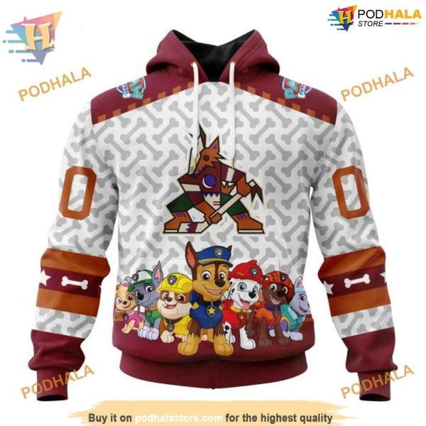 PawPatrol Design NHL Arizona Coyotes Hoodie 3D, Unique Arizona Coyotes Children’s Merch