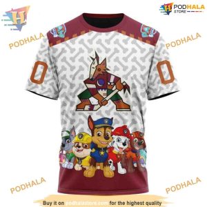 PawPatrol Design NHL Arizona Coyotes Hoodie 3D Unique Arizona Coyotes Childrens Merch 3