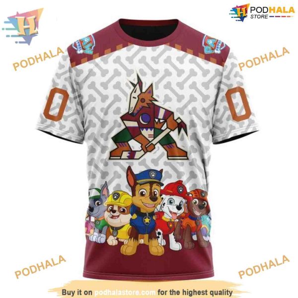 PawPatrol Design NHL Arizona Coyotes Hoodie 3D, Unique Arizona Coyotes Children’s Merch
