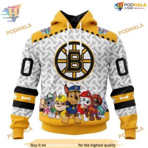 PawPatrol Special Design NHL Boston Bruins Hoodie 3D Unique Kid Friendly Apparel 1