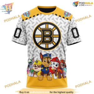 PawPatrol Special Design NHL Boston Bruins Hoodie 3D Unique Kid Friendly Apparel 3