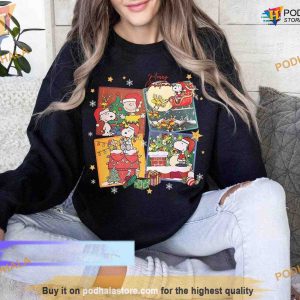 Peanuts Christmas Duo Charlie Brown and Snoopy Sweatshirt, Funny Xmas Gift Ideas