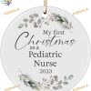 Pediatric Nurse's First Christmas Ornament 2023, Personalized Family Ornaments