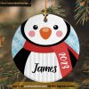 Penguin Playtime Personalized Christmas Ornament, Cute & Festive Gifts