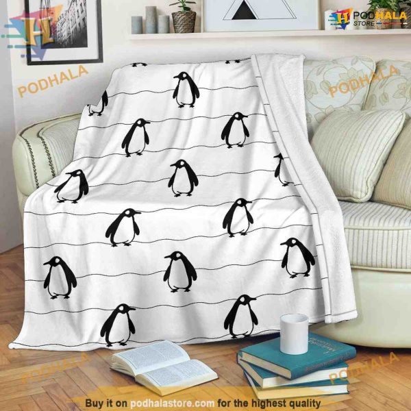 Penguins Cuddles Fleece Blanket, Funny Christmas Gift Ideas
