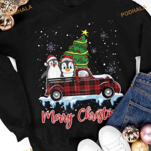 Penguins Truck Christmas Shirt, Funny Christmas Shirt For Family