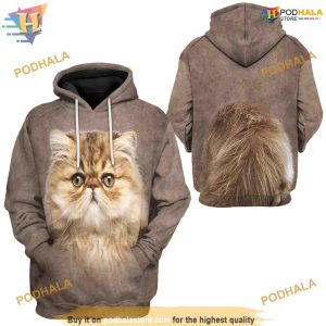 Persian Cat Costume Full All Over Printed 3D Hoodie Sweatshirt 1