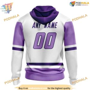 Personalize 2023 Hockey Fight Cancer NHL Calgary Flames Hoodie 3D 2
