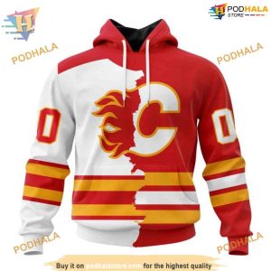 Personalize 2023 Home Mix Away NHL Calgary Flames Hoodie 3D 1