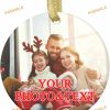 Personalized 2023 Christmas Ornaments Custom Photo Text Ceramic Hanging Decoration