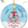 Personalized 2023 Pig Themed Christmas Tree Ornament, Fun Family Gift Idea