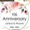Personalized 40th Wedding Anniversary Ornament, Custom 2023 Valentine's Gift for Parents