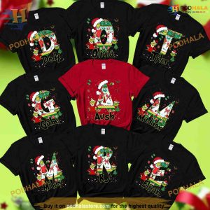 Personalized Alphabet Grinch Squad 2023 Shirt, Grinch Christmas Gifts, Family PJ Fun