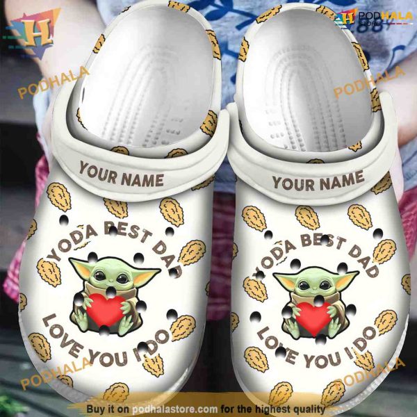Personalized Baby Yoda Dad Crocs, Creative Christmas Gift Ideas