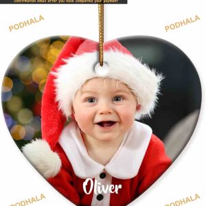 Personalized Baby's First Christmas Ornaments, Newborn Gift, Custom Name, Family