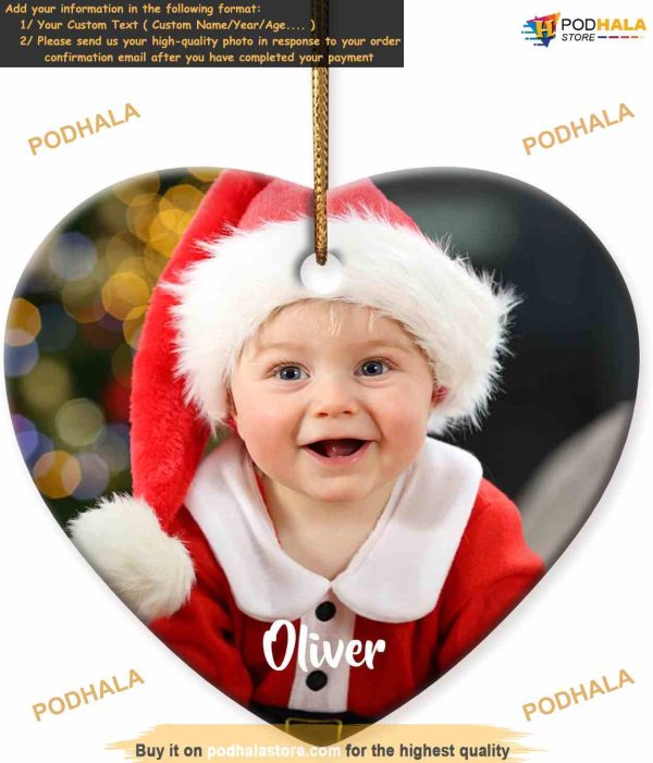 Personalized Baby’s First Christmas Ornaments, Newborn Gift, Custom Name, Family
