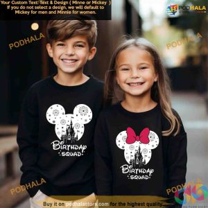 Personalized Birthday Squad Disneyworld Shirt, Mickey and Minnie Sweatshirt, Best Family Christmas Gifts