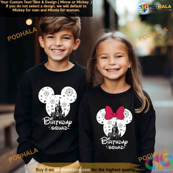 Personalized Birthday Squad Disneyworld Shirt, Mickey and Minnie Sweatshirt, Best Family Christmas Gifts