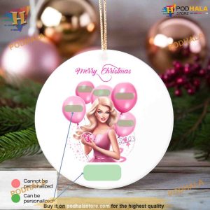 Personalized Chic Barbie Style Ornament, Custom Family Ornaments