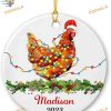 Personalized Chicken 2023 Ceramic Ornament for Chicken Lovers