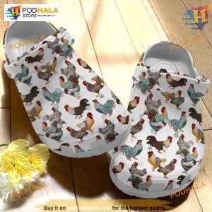 Personalized Chicken Crocs, Custom Fashion Style, Comfortable 3D Print