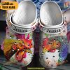 Personalized Chicken Flower Crocs, Funny Floral Gifts for Gardeners