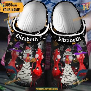 Personalized Chicken Halloween Classic Crocs, Trending Gifts for Fall