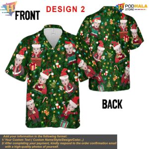 Personalized Christmas Hawaiian Shirt Custom Face Xmas Shirt Funny Holiday Theme 3