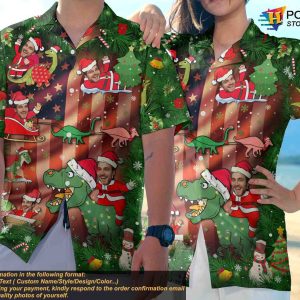 Personalized Christmas Hawaiian Shirt Custom Face Xmas Shirt Funny Holiday Theme 4